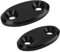 Angetriebene Spiegelkappe, Wasserdichte Motorrad-Rückspiegel-Basisabdeckung aus Aluminiumlegierung für R1 2007–2014 (BLACK)