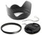 77mm 77mm paraluce fiore + filtro UV + copriobiettivo for Canon, for Nikon 70-200,24-70,24-105 DSLR