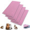 NEO SOLVO Lot de 4 Tapis de Jeu en Polaire pour Cochon d'Inde et Lapins - Tout en Un, C'est Une Couverture, Un Tunnel Géant, Une Maison, Un Coussin et Un Lit - 70cm x 140cm - Rose