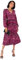 Lovedrobe Women's Midi Dress Ladies Long Balloon Sleeve V-Neck Satin Button Front Split Vibrant Print A-Line Evening Occasion Vestido, Fucsia, 46 para Mujer