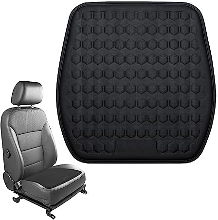 ZHSDMB Sitzkissen Auto für Mercedes Benz AMG GT C Class AMG G Class AMG, Gel Sitzkissen Innovativer Honigwaben Wabenstruktur, Volles Gelsitzkissen, Orthopädischws Honeycomb Cushion,A-Black