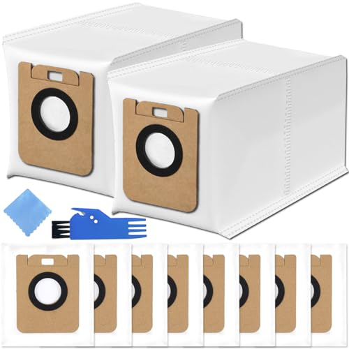 EATBALE Vacuum Cleaner Dust Bags Accessories for Dreame Z10 Pro/L10 Plus/D10 Plus/D10s Plus Robot Vacuum Cleaner, 2.5L Capacity Dust Collection Bag Auto-empty Station Replacement Parts (10 Pack)