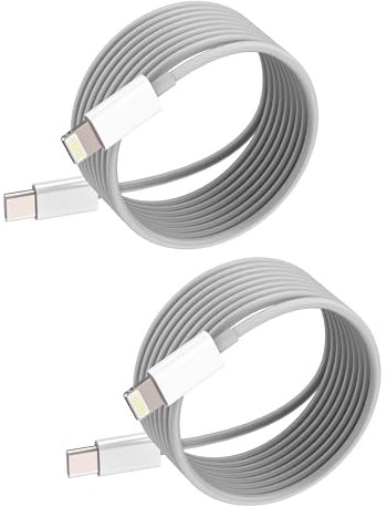 USB C to Lightning Cable Charger for iPhone 2 Pack (2M) Fast Charging Type C for Apple Certified Cord Plug for iPad 14 13 Pro Max XR SE Phone Adapter Sync Data USB-C to Lightning Quick Charge Cable