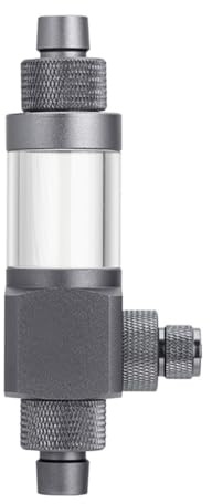 DONGKER Externer CO2 Diffuser, Aquarium CO2 Zerstäuber Diffusor aus Aluminiumlegierung mit Rückschlagventil für Schläuche mit 12 mm/16 mm Innendurchmesser