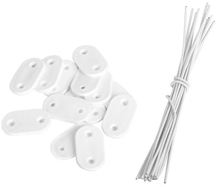 JORON Attaches pour Brise-Vue, 78 pastilles avec Fils, kit de Fixation pour Pare-Soleil - Blanc