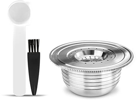 Cápsula de café Recargable, Cápsula de café Reutilizable de Acero Inoxidable para Máquinas Filtro Preciso para un Sabor Fuerte y Suave, Paquete en Caja de