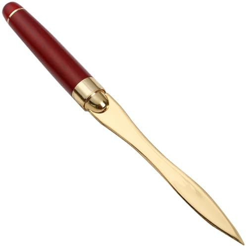 Keuyeo Couteau D'ouverture De Lettre Portable avec Manche en Bois, Ouvre-enveloppe Rétro, Coupe-enveloppe, Coupe De Papier pour Usage Scolaire Domestique
