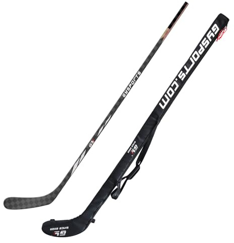 GY Ice Hockey Stick Senior 100% Carbon Fibre Hockey Stick Adult with Hockey Stick Bag, 66 Length/Flex 75 /Shaft Woven 24K /375G /Mid Kick Point (Left Handed)