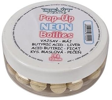 Dovit Pop-up Neon Boilie10-14 mm Kugeln Karpfen Köder Methode Angeln (Buttersäure-Leber)