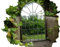 My Square Mile Arched Garden Mirror, 60cm/77cm, Rustic Metal Frame, Indoor/Outdoor Wall Mounted Panel, Distressed White (77CM X 49CM)