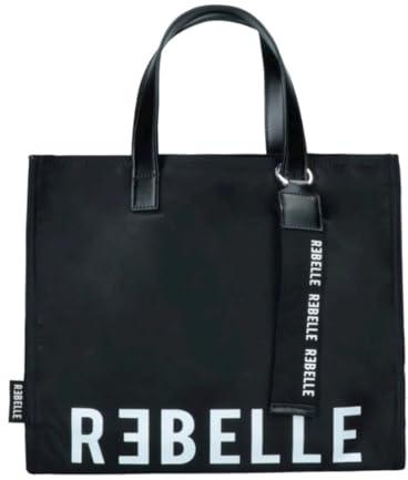 REBELLE Borsa a mano Donna Electra Nylon Nero NERO, TAGLIA UNICA