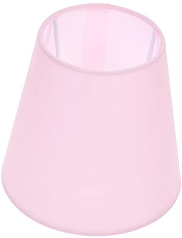 POPETPOP Abat-jour En Tissu De Lin Pour Lampe De Bureau E27, Couleur Rose Clair, Abat-jour Cylindrique Remplacement, Style Rétro, Adapté Chambre Et Hôtel,