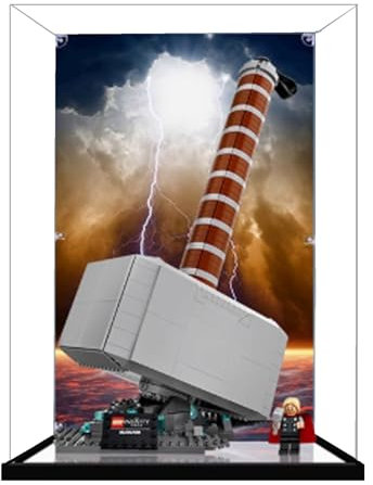 Vitrine en acrylique pour Lego 76209 Marteau de Thor Vitrine transparente anti-poussière (modèle non inclus)