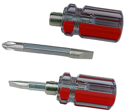 QUEENYARD Lot de 2 petits tournevis à double usage portable pour un usage quotidien et les réparations d'urgence et à tête croisée