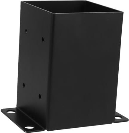 Homoyoyo Black Post Base Bracket Kit for Wooden Pavilion Deck Supports Durable Coating for Enhanced Stability Heavy Duty Construction for Reliable Outdoor Structures