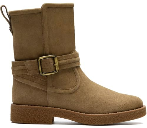 Clarks Nella Mid womens Nella Mid, Dark Sand Suede, 6 UK