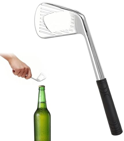 Muorruo Golfschläger-Flaschenöffner, kreativer Sport-Flaschenöffner, Kupfer-Getränkeöffner, Werkzeug zum Öffnen für Golfliebhaber, Gastgeschenk, Sport-Mottoparty, Küchengerät, Gold