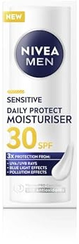 NIVEA MEN Sensitive Feuchtigkeitscreme für Herren, täglicher Schutz, SPF 30, 50 ml, Gesichtscreme für Herren mit VitaminPRO-Komplex, schützt vor UVA/UVB-Strahlen, blauem Licht und Verschmutzung