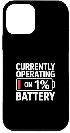 Currently Operating On 1% Battery Case for iPhone 12 mini