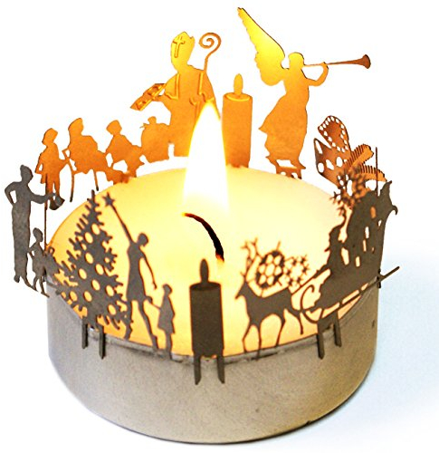 13gramm Mini ADVENTSKRANZ aus Edelstahl, Super Minigeschenk und Mitbringsel, für Teelicht, unbegrenzt wiederverndbar, günstiger Postversand, Adventskalenderfüllung, Wichtelgeschenk, Grußkarte