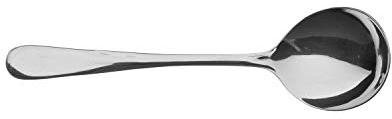 Grunwerg Venus Soup Spoons, 18/0 Stainless Steel, Mirror Finish, Fiddle Pattern – Stylish Everyday Cutlery (Pack of 12)