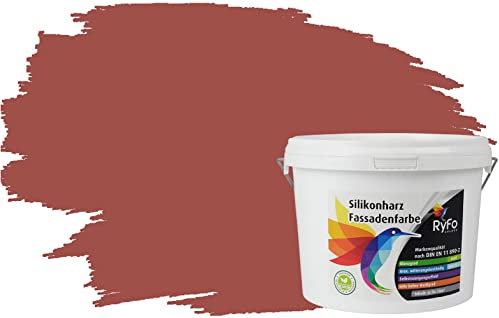 RyFo Colors Silikonharz Fassadenfarbe Lotuseffekt Trend Orientrot 3l