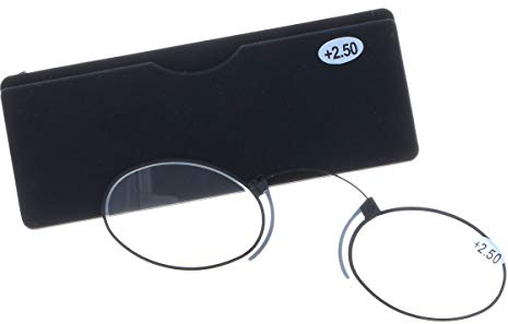 Metall-ZWICKER / -KNEIFER als Not Lesebrille/Not Lesehilfe mit +3,50 dpt