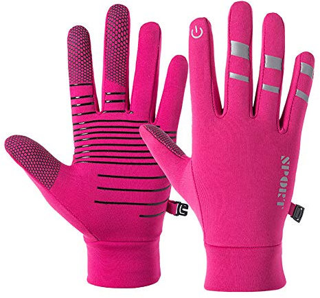 Guanti, Oltre A Guanti Da Trekking Ispessiti In Velluto, Guanti Impermeabili Da Equitazione All'aperto In Inverno, Calore Sportivo Unisex (unisex) (XL,Pink)