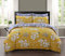 DTEX HOMES Super King Duvet Set 100% Pure Cotton Reversible Printed Hotel Quality Duvet Cover Ultra Soft Easy Care Super King Duvet Cover Set Super Soft and Luxury Duvet Cover Sets (Blossom Mustard)