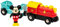 BRIO 32265 Batteriebetriebener Micky Maus Zug - Farbenfrohe Batterielok mit Waggon und Micky Maus Figur - Kompatibel mit Allen Produkten World