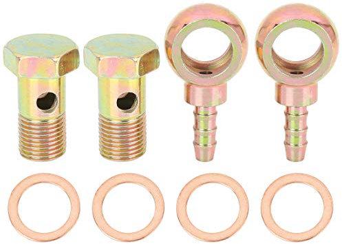 X AUTOHAUX 2 Satz Hohlschraube Unterlegscheibe Kit Metall mit 16mm Durchm. für Motorradauto