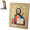 NKlaus Ikone Jesus Christus Holz 15x18cm Pantokrator Christi Ikonographie Orthodoxes Leitbild Kunstdruck 39117