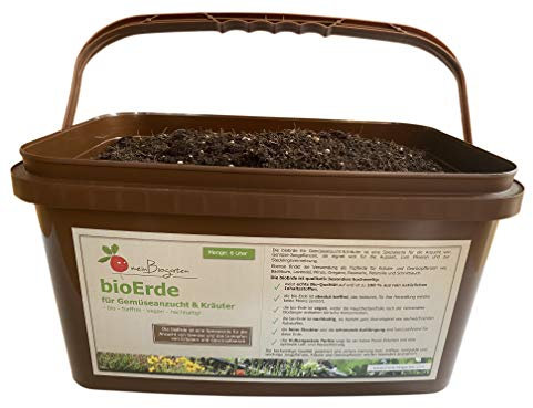 Bio-Anzucht- und Aussaaterde für Gemüse-Jungpflanzen und Kräuter - 100% torffrei, nachhaltig & vegan - zum Aussäen und Pikieren und für Stecklinge. Auch für Beet- und Balkonblumen. Menge 6 l.