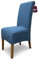 SCHEFFLER-Home Stuhlhussen Emma Baumwolle 6er Set Stretch Emma elastische Stuhlhussen Blau als Stuhlabdeckung für hochlehner Stuhlhussen und Schwingstühle Stuhlüberzug