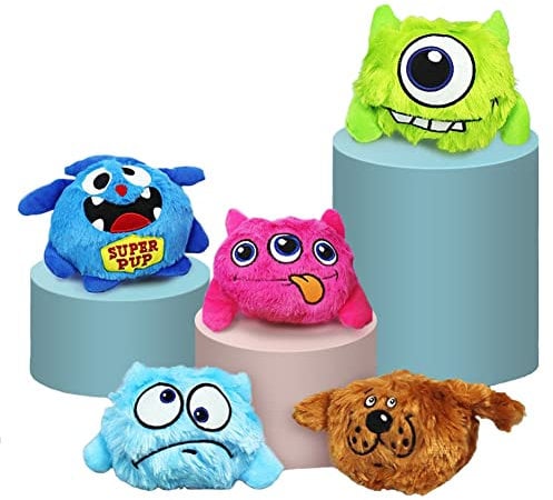 Cuifati Dog Electric Bouncing Ball Toy, Motorized Entertainment Toy with Bouncing and Shaking Motion Sensors, Help Your Dog Exercise and Have Fun (Red Hair, Pisa Leaning Tower Type)