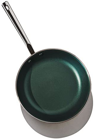 Material Nonstick Frying Pan, 10.5 Inch Stainless Steel Alloy Coated Fry Pan, Made with a Copper Core, Cooking Pan, Non Stick Induction Pan, Small Pan, Egg Pan, Mineral