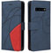 Samsung S10 Case Geometric, Shockproof Wallet Case PU Leather with Credit Card Holder Stand Magnetic Scratchproof Protect Folding Flip Phone Case for Samsung Galaxy S10 Cover Women Men, Blue