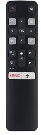 YKEBU RC802V FUR4 Telecomando universale di ricambio TCL Smart TV Remote con comandi vocali Google compatibile con TCL Android TV 50EP680 55EP680 65EP680 43EP660 50EP660 55EP660 75C728 65C728 75C725