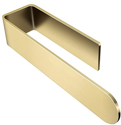 Taozun Gold Towel Holder Adhesive Hand Towel Bar Rack Brushed Brass Finish