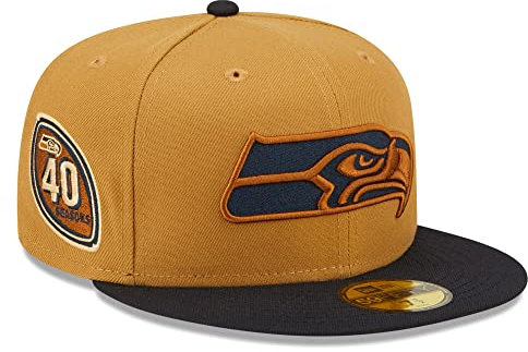 New Era Cap 59FIFTY Herren Basecap NFL NBA MLB Limited Edition (Seattle Seahawks Brown, 7 1/4)