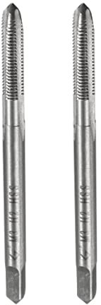 PATIKIL M3 x 0.5 Filetto Fresatura Maschiatura, 2pz Metrico Macchina Maschi H2 Alta Velocità Acciaio non Rivestito Dritto Scanalatura