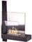 ZIK Camino Bioetanolo da Parete, Biocamino 1,5 lt Caminetto in Vetro e Acciaio Inox – Nero 65x23x75cm