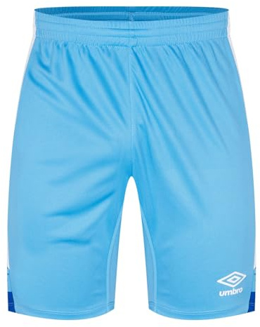 Umbro Vier Football Shorts - Training Sports Bottoms - Sky Blue/White - XL
