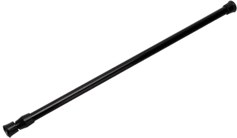 stange 120cm lang schwarz 1,4 mm durchmesser,Schnellspannstange,Gardinenstange Zum Klemmen,Teleskop-Vorhangschiene,Fenster-Vorhangschiene Teleskop-Federspannstange Für Küchen-Badezimmer-Garderoben-Ute