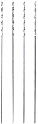 HARFINGTON 4pcs Solid Carbide Drill Bits 0.5mm C3/K10 Tungsten Carbide Precision Mini Micro Straight Shank Twist Drill Bit for Stainless Steel Metal Plastic Wood