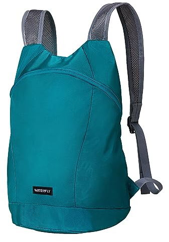 WATERFLY Faltbarer Rucksack Klein 15L: Ultraleicht Wanderrucksack Packable Tagesrucksack Sportliche Backpack Lightweight Daypack für Wandern Fahrrad Outdoor Trekking Herren Damen