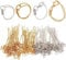 GORGECRAFT 100PCS 4 Styles Mobile Phone Keychain Strap Cellphone Charms Pendant Tone Split Ring Cord Polyester Lanyard String Detachable Phone Rope Lariat Hanging Accessories for USB Drive Camera