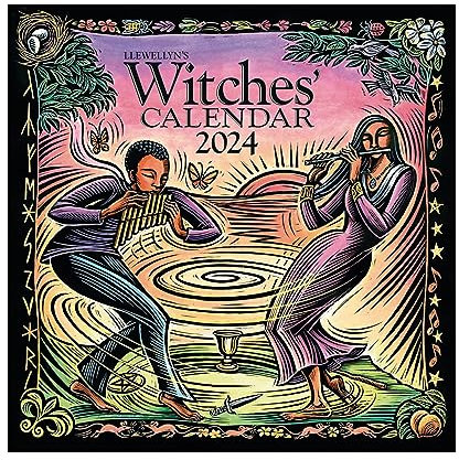 Hexenkalender 2024 Hexen Botanischer Kalender Buch Wandbehang Dekorative Wandkunst Wandbild