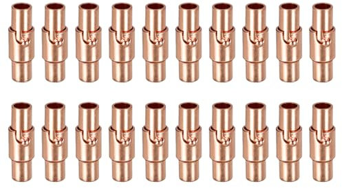 uxcell Leather Cord End Clasp, 20Pcs 3mm Hole Leather Clasps, Cord End Caps Closures Leather Cord Buckle for Jewelry Making DIY Supplies Crafts, Rose Gold