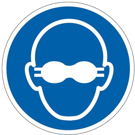 M007 - Opaquen Schutzbrille Pflicht - Schild und Pflichtbeschilderung - Abmessungen nach Wahl- Norm ISO 7010